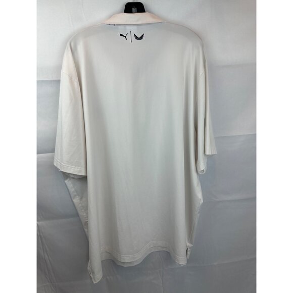 Puma Volition America Mens Polo Shirt With American Flag Pocket 3XL White Polyes - Picture 4 of 6